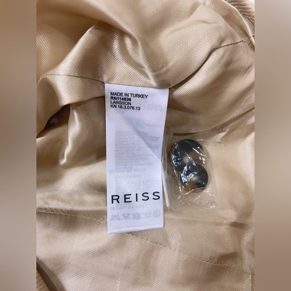 NWT $545 Reiss Double Breasted Twill Blazer in Light Camel - Picture 10 of 11